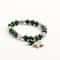 John Bead Malachite Natural Stone Stretch Bracelet with Star Charm